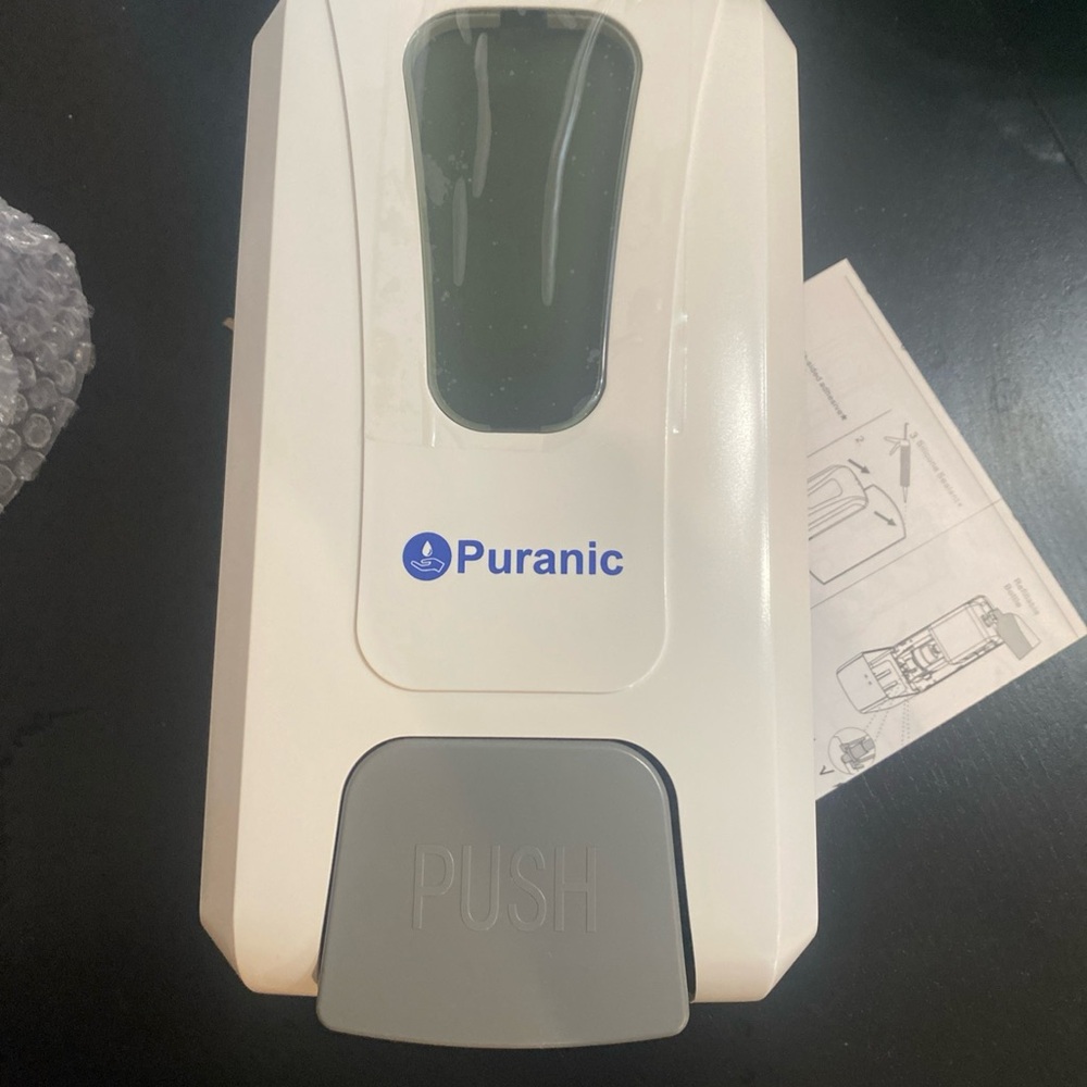 White and Gray Soap Dispenser
